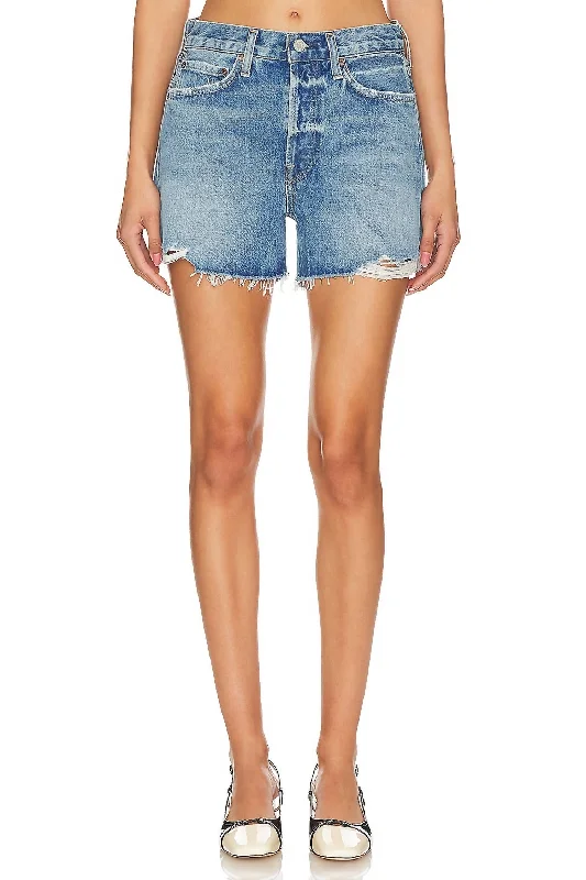 Ruffled Hem Women Shorts to Add a Feminine TouchParker Long Short In Lowkey