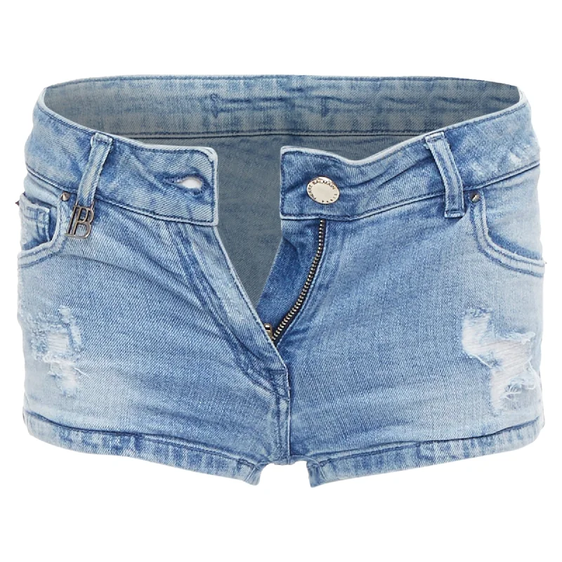 Jeanette Women Shorts with a Soft and Comfortable FeelPierre Balmain Distressed Washed B Logo Charm Hot Shorts