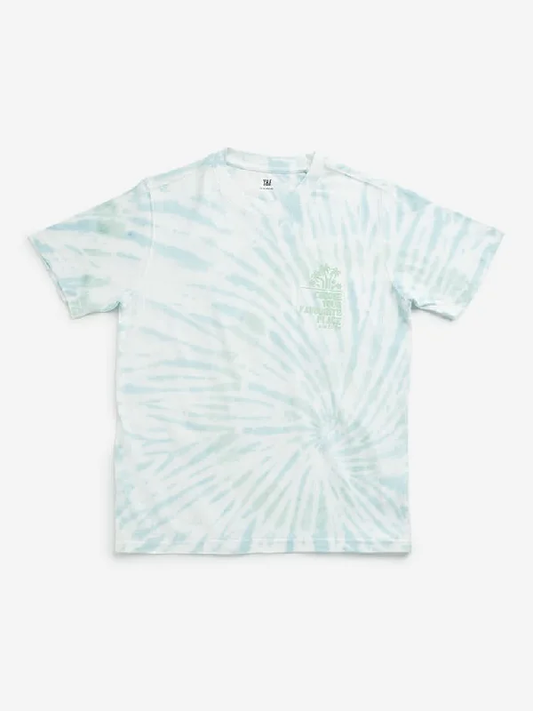 Cuffed Women Shorts for a Laid - Back and Trendy LookY&F Kids Blue Tie-Dye Printed T-Shirt