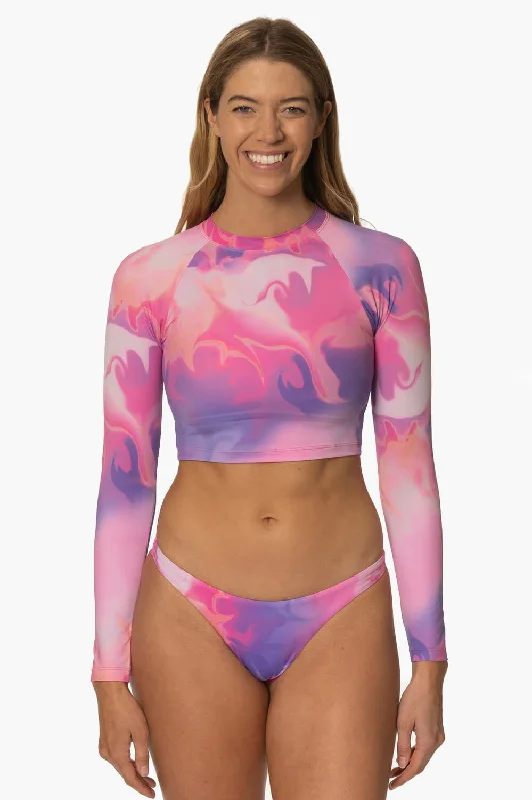 High - waisted women swimwear for a retro and flattering lookMoana Long Sleeved Crop Rashie - Radiance