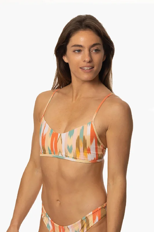 Tropical - print women swimwear for a vacation - ready beach styleHikari Bikini Top - Zuma