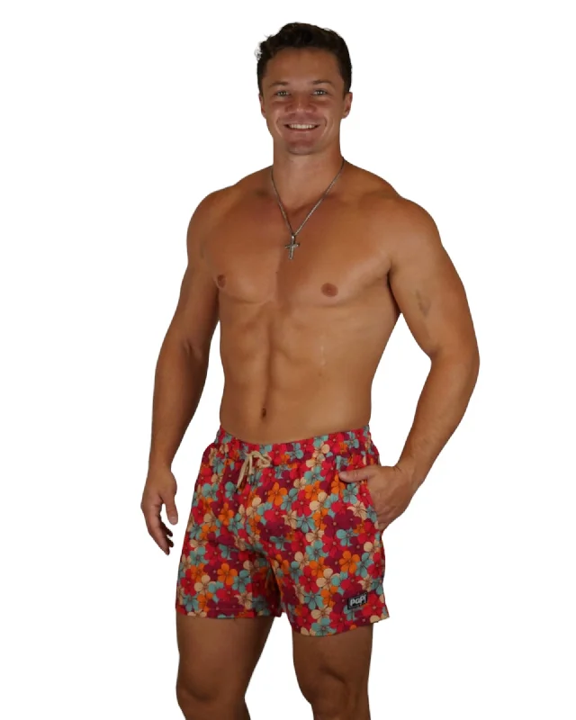 Sustainable women swimwear made from recycled materials for eco - conscious beachgoersBLOSSOM MEN TRUNKS 5.5" & 7.5" STRETCH