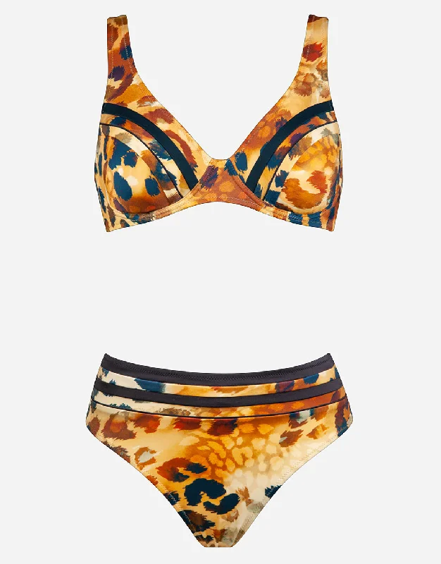 Sustainable women swimwear made from recycled materials for eco - conscious beachgoersDesert Sunset Underwired Bikini Set