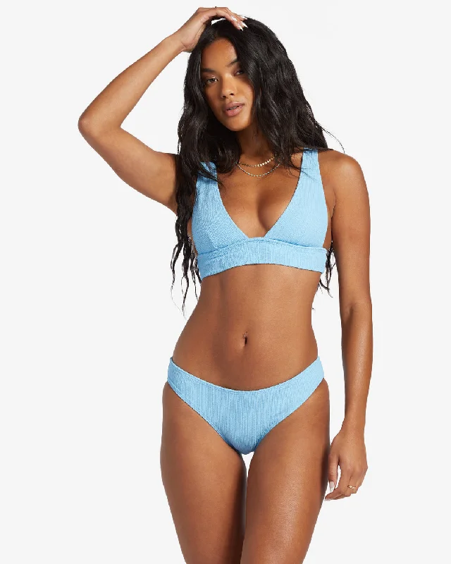 Sustainable women swimwear made from recycled materials for eco - conscious beachgoersSunrays Remi Plunge Bikini Top - Blue Dream