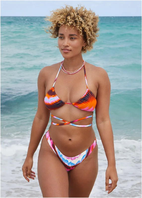 Plus - size women swimwear with full - coverage bottoms for comfort and confidenceIbiza Triangle Bikini Top - Desert Agate Cool