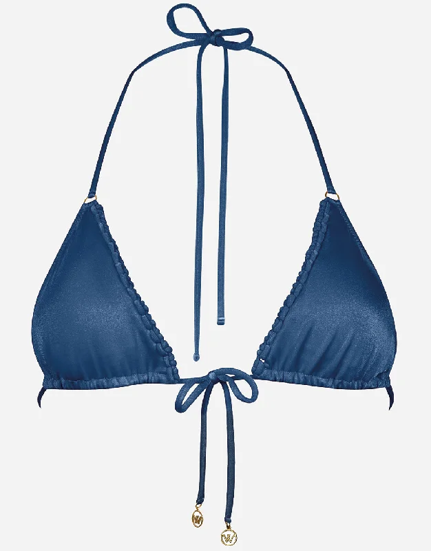 Maternity women swimwear for expecting mothers to enjoy the water comfortablyViva Energy Triangle Bikini Top - Denim Dose